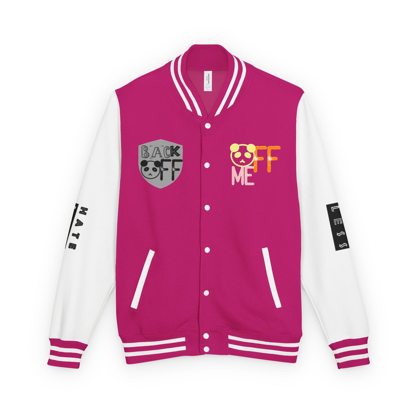 Unisex Heavyweight Letterman Jacket - Fun Panda Graphic Design