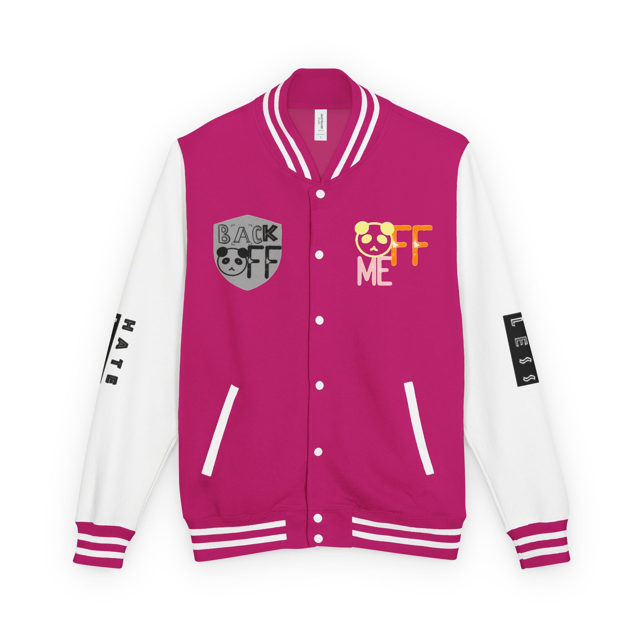 Unisex Heavyweight Letterman Jacket - Fun Panda Graphic Design