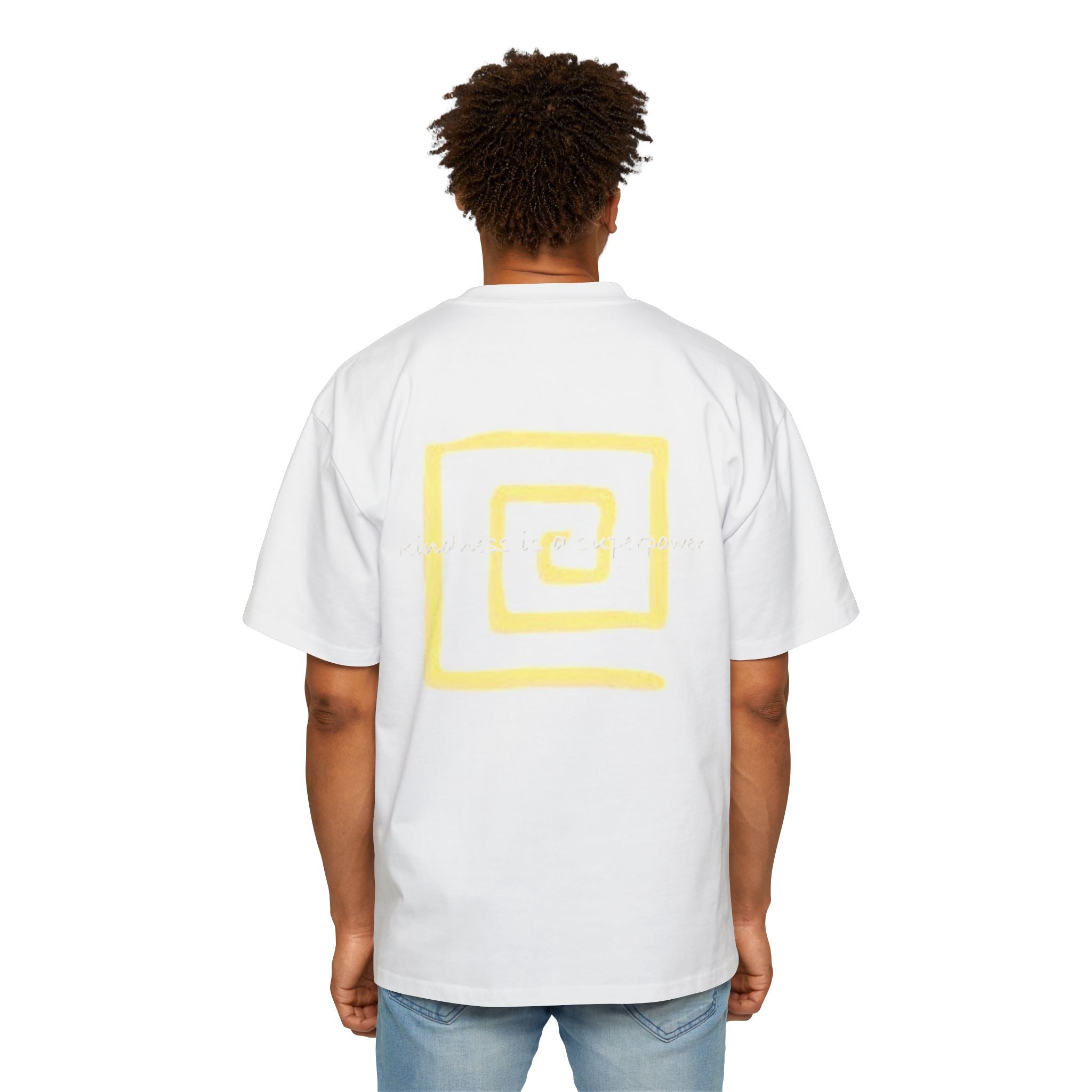 Oversized Tee - Kindness is a Super Power Graphic Design Shirt for Men Printify