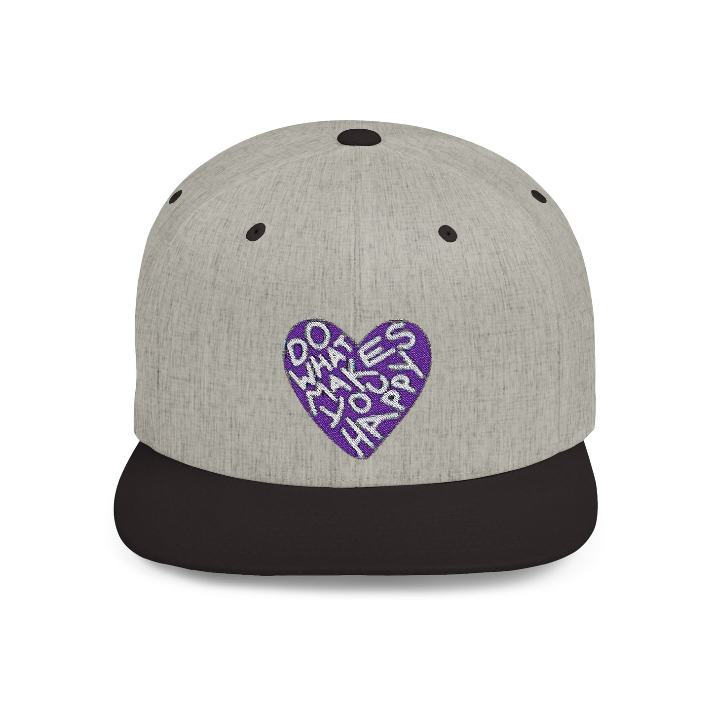 Unisex Flat Bill Snapback Hat