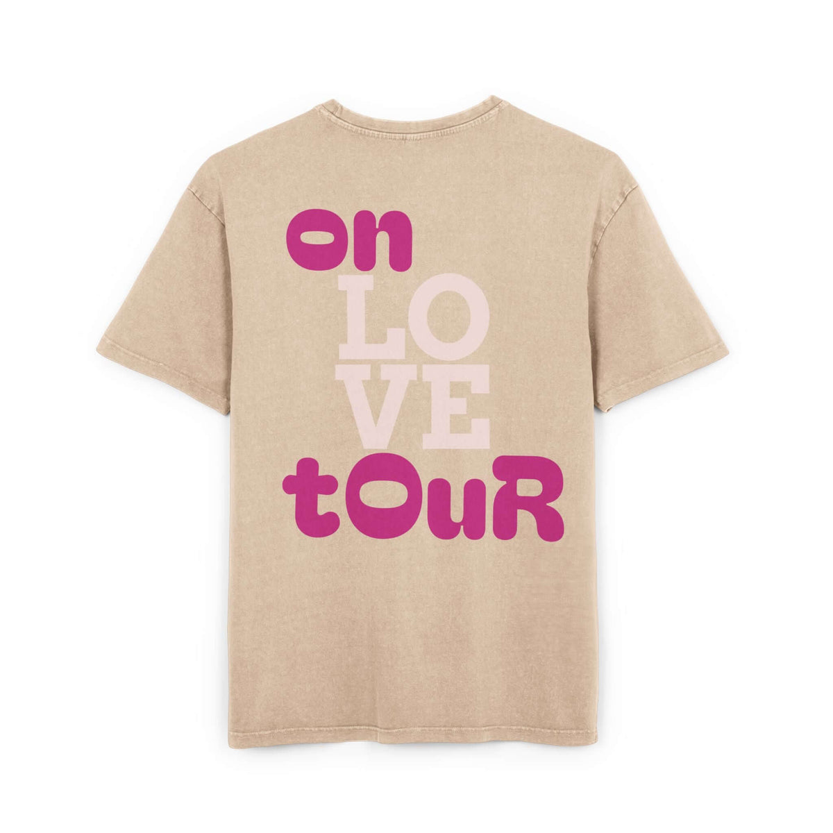 Oversized Tee On Love Tour Acid Washed Men's T-Shirt