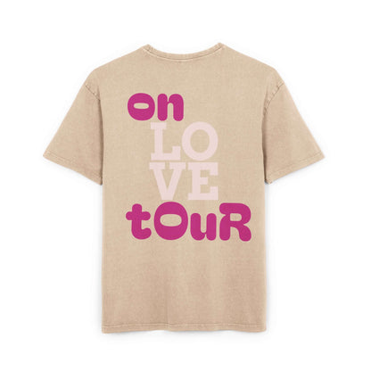 Oversized Tee On Love Tour Acid Washed Men's T-Shirt