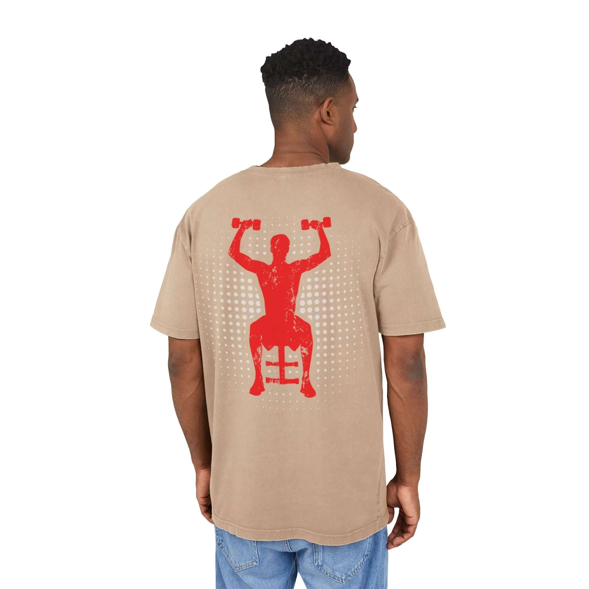 Oversize Tee - Off To Gym Acid Washed Men's T-Shirt