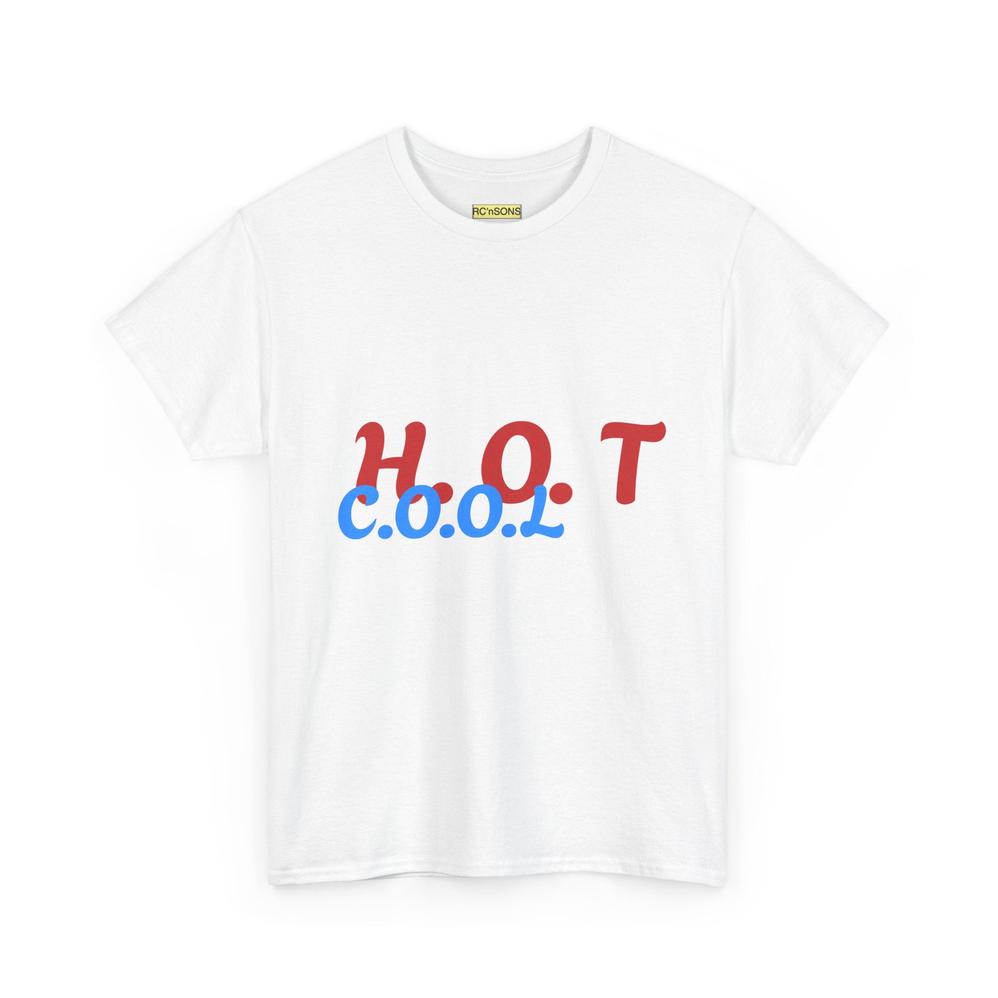 Cool & Trendy Unisex Heavy Cotton Tee - H.O.T. C.O.O.L. Graphic Shirt, Casual Wear, Gift for Friends, Summer Style, Streetwear Printify