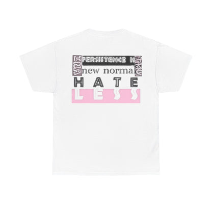 Unisex Heavy Cotton Tee - "HATE LESS" Graphic T-Shirt for Positive Change