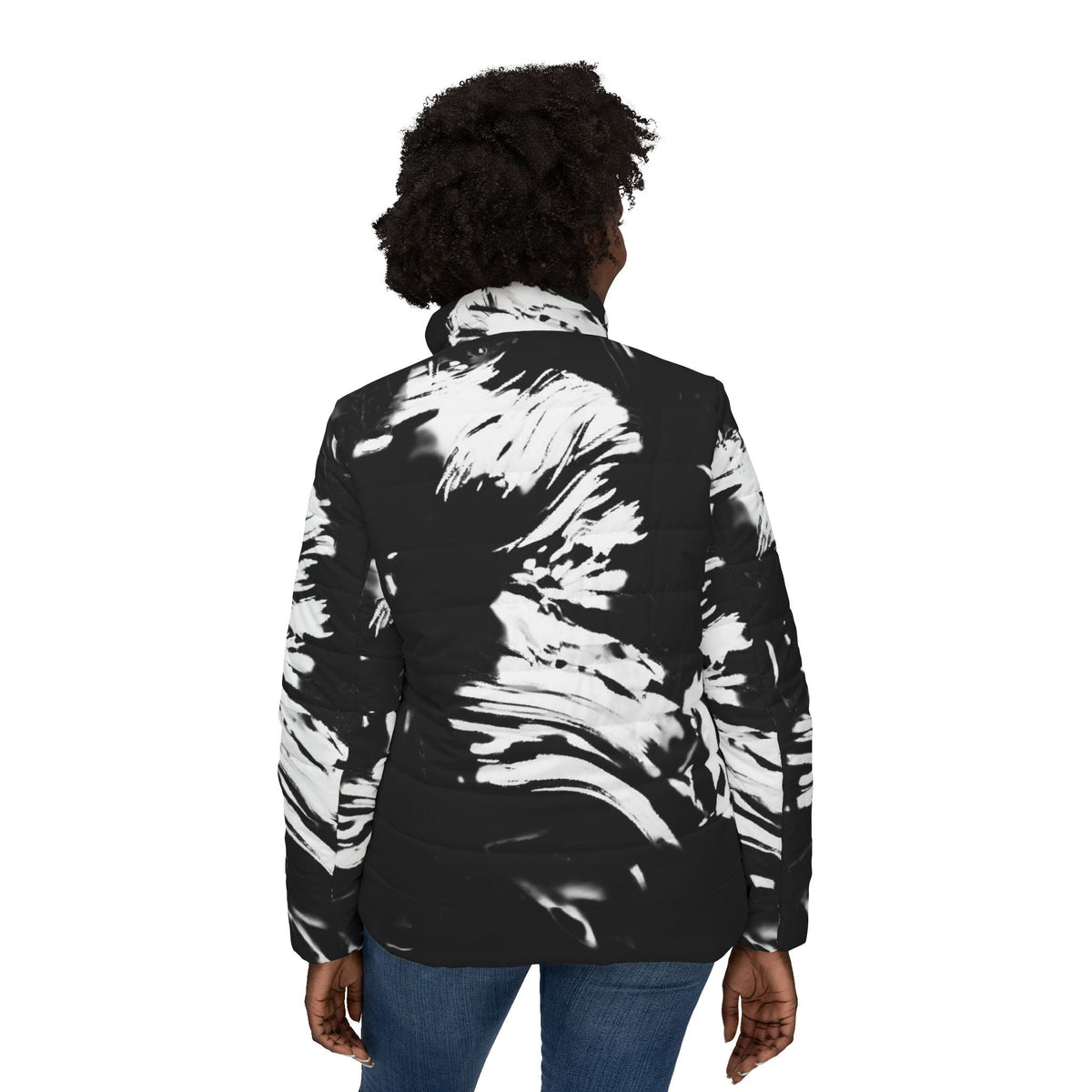 Black White Splash Jacket Printify