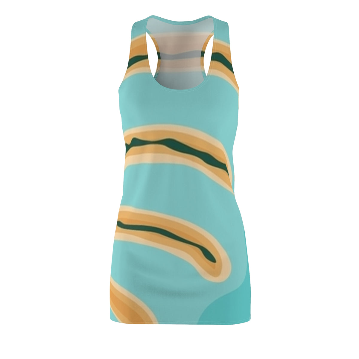 Women's Cut & Sew Racerback Palmares Dress (AOP)