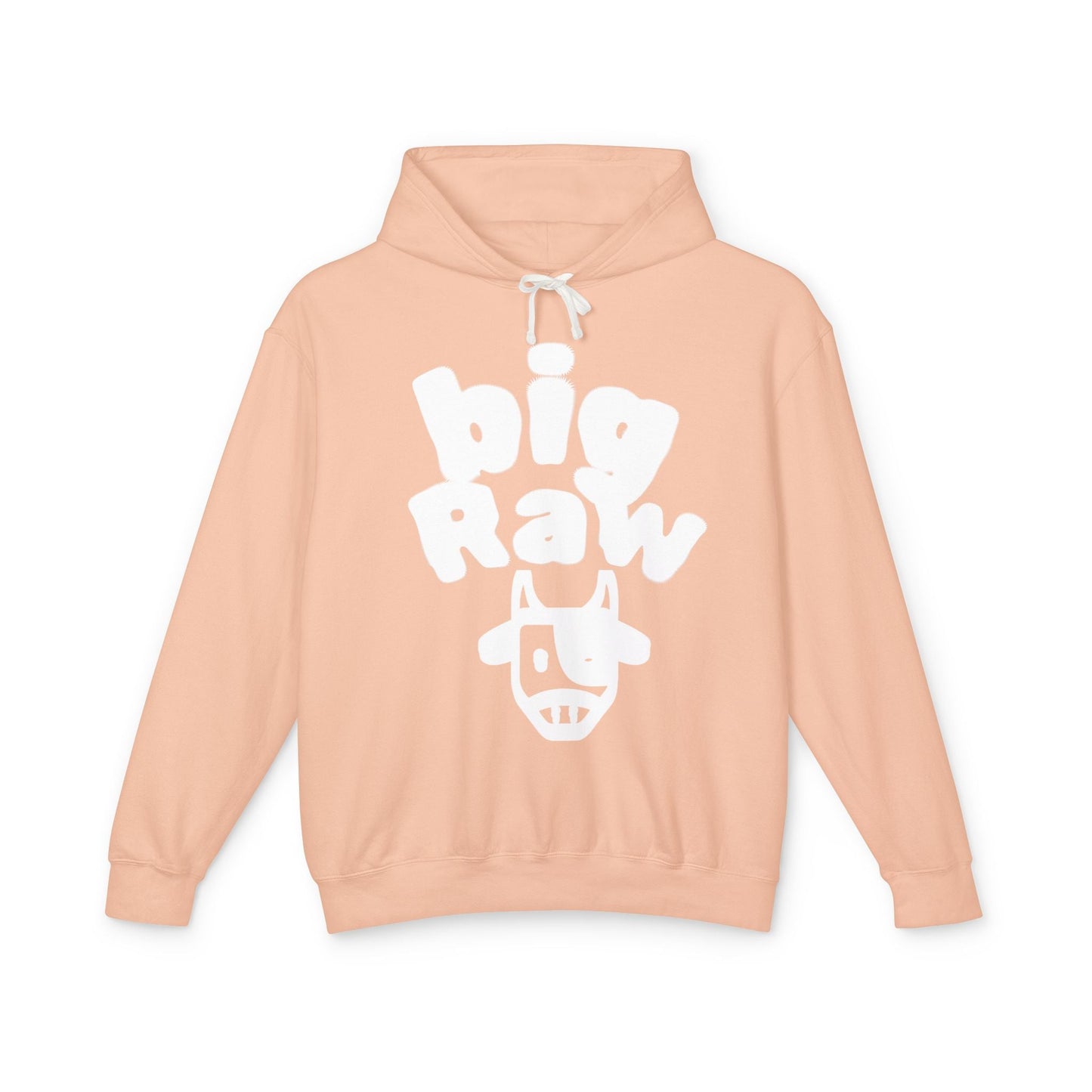 Big Raw Unisex Lightweight Hooded Sweatshirt - Cozy Casual Wear, Perfect for Everyday Use, Gift for Friends, Trendy Hoodie Printify