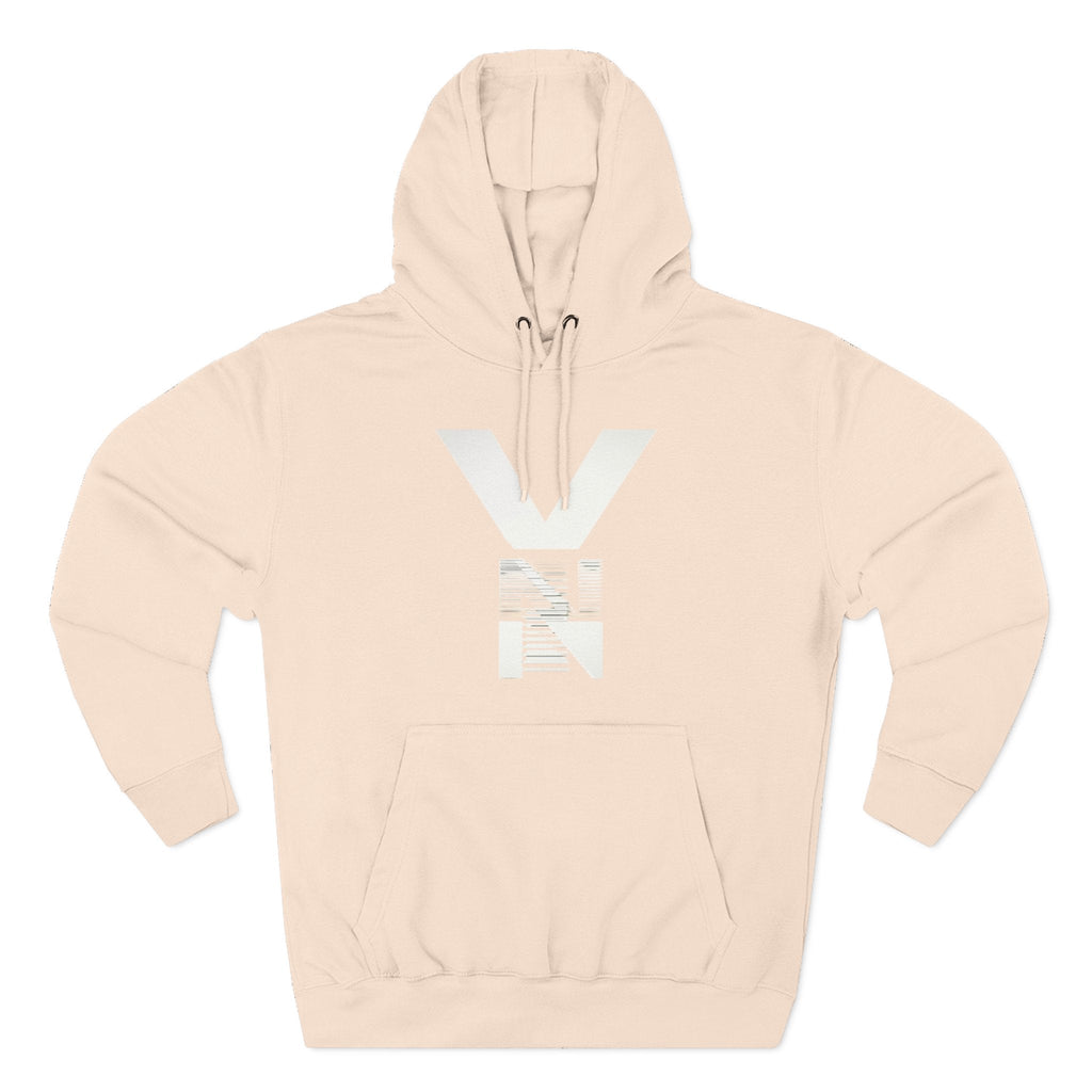 Stylish Three-Panel Fleece Hoodie Printify