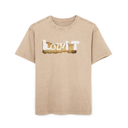 Oversize Tee Acid Washed Men's I Lov'iT Graphic T-Shirt