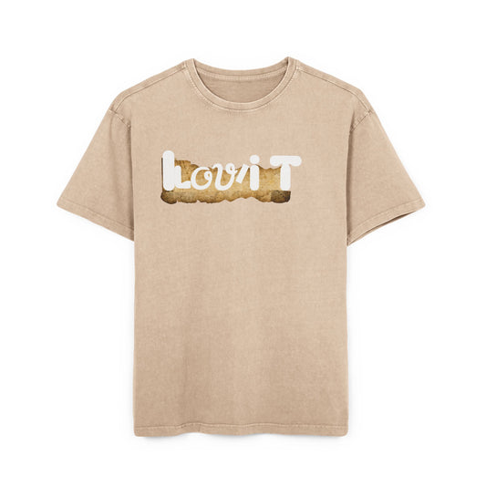 Oversize Tee Acid Washed Men's I Lov'iT Graphic T-Shirt