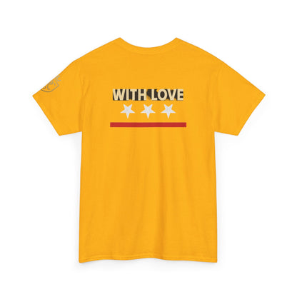 Stylish Unisex Heavy Cotton Tee - 'With Love' Statement Shirt, Casual Wear, Gift for Her, Gift for Him, Everyday Comfort Printify