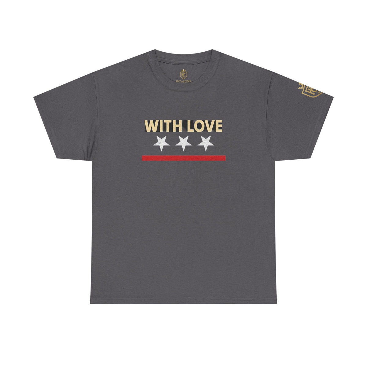 Stylish Unisex Heavy Cotton Tee - 'With Love' Statement Shirt, Casual Wear, Gift for Her, Gift for Him, Everyday Comfort Printify