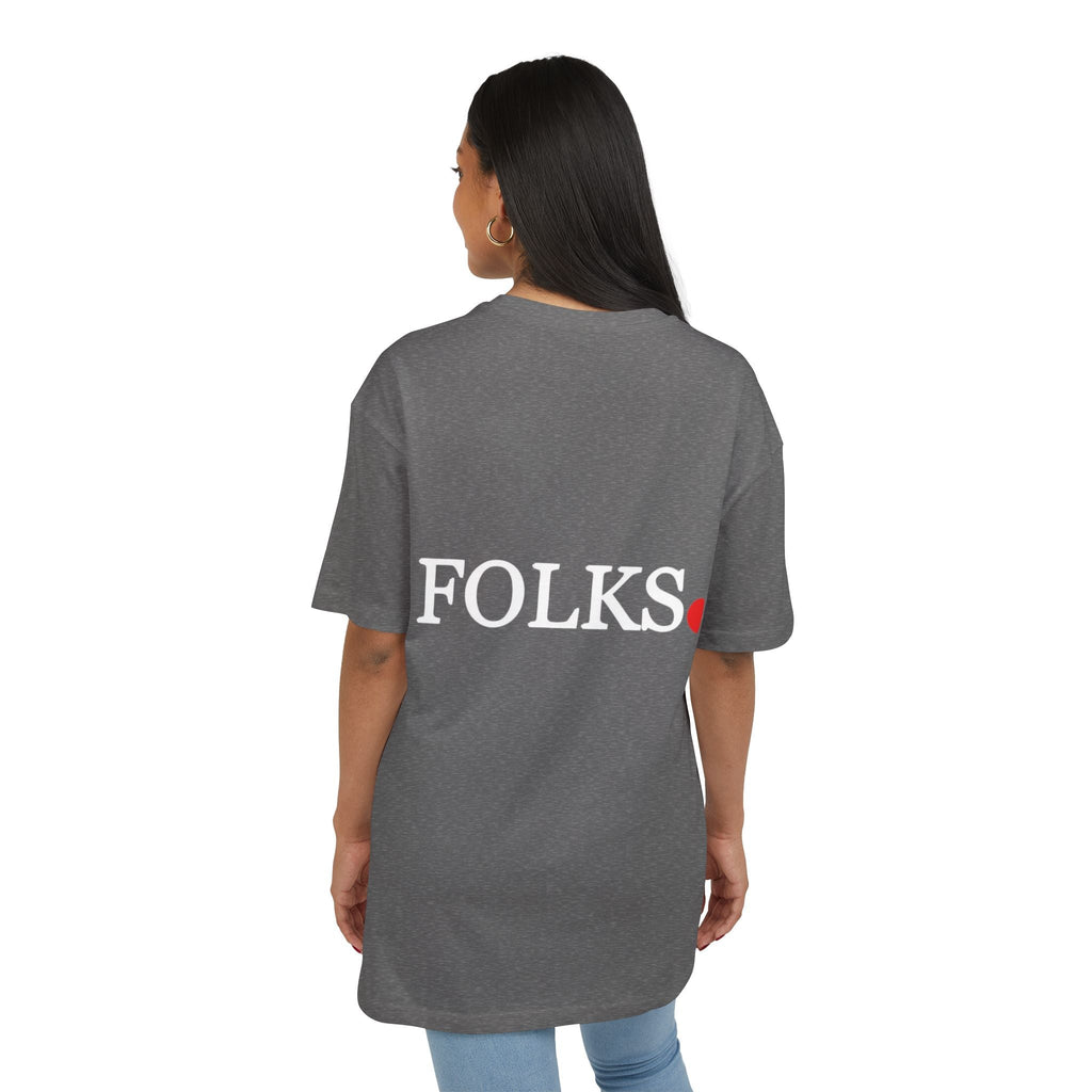 Oversized Tee with Bold Red Dot, Everyday Tee Printify