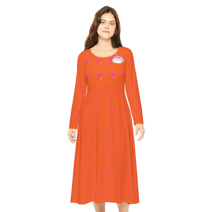 Sunny Long Sleeve Dance Dress, Perfect for Parties, Special Occasions, Balloons, Yellow Party Dress, Charming Evening Gown