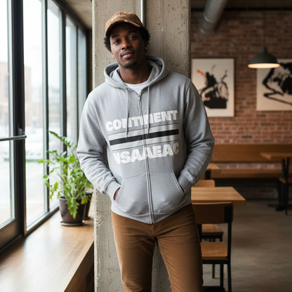 Continents Full Zip Hooded Sweatshirt Printify