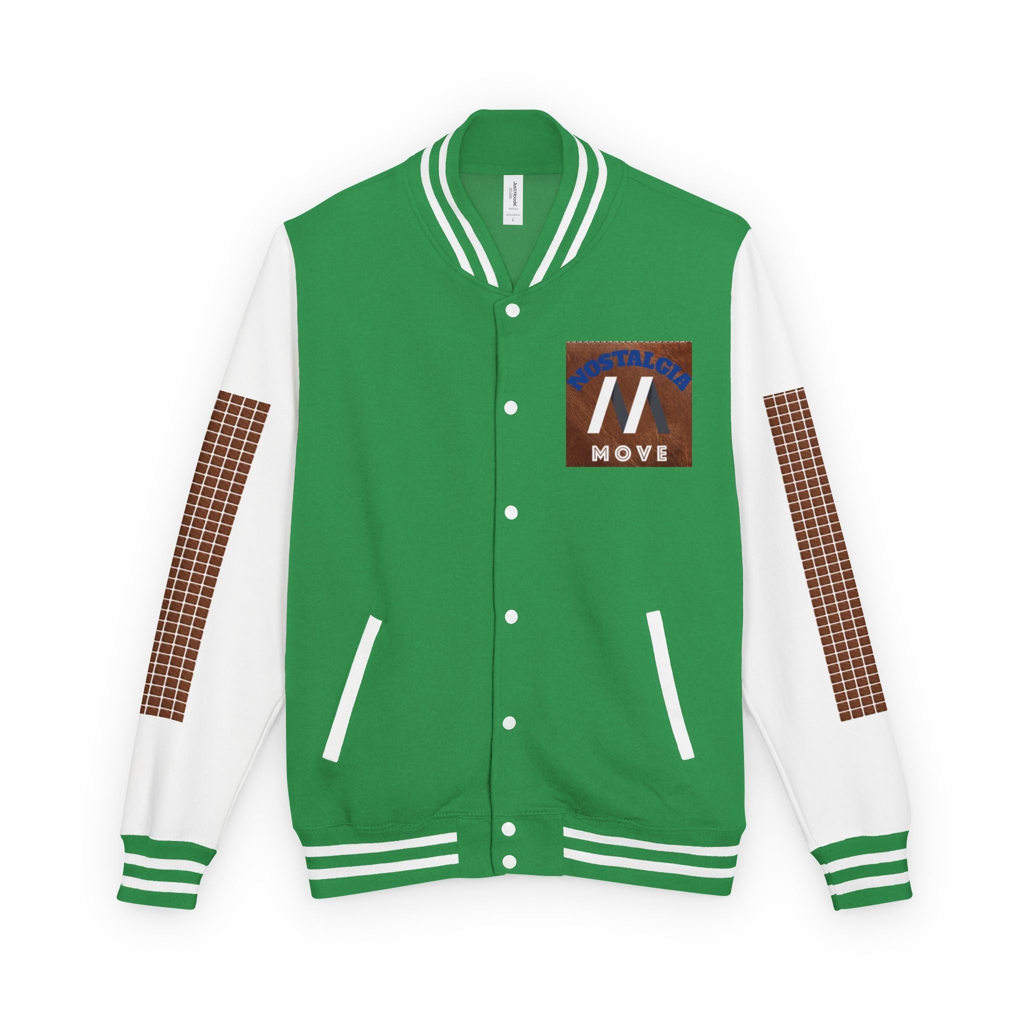 Vintage-Inspired Heavyweight Letterman Jacket, Unisex Varsity Jacket, Retro College Apparel, Perfect for Game Day, Nostalgia Move Style Printify