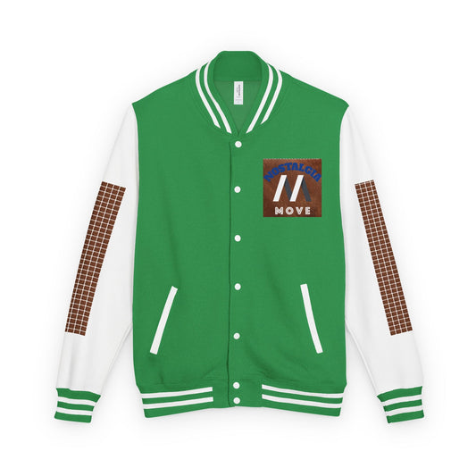 Vintage-Inspired Heavyweight Letterman Jacket, Unisex Varsity Jacket, Retro College Apparel, Perfect for Game Day, Nostalgia Move Style Printify