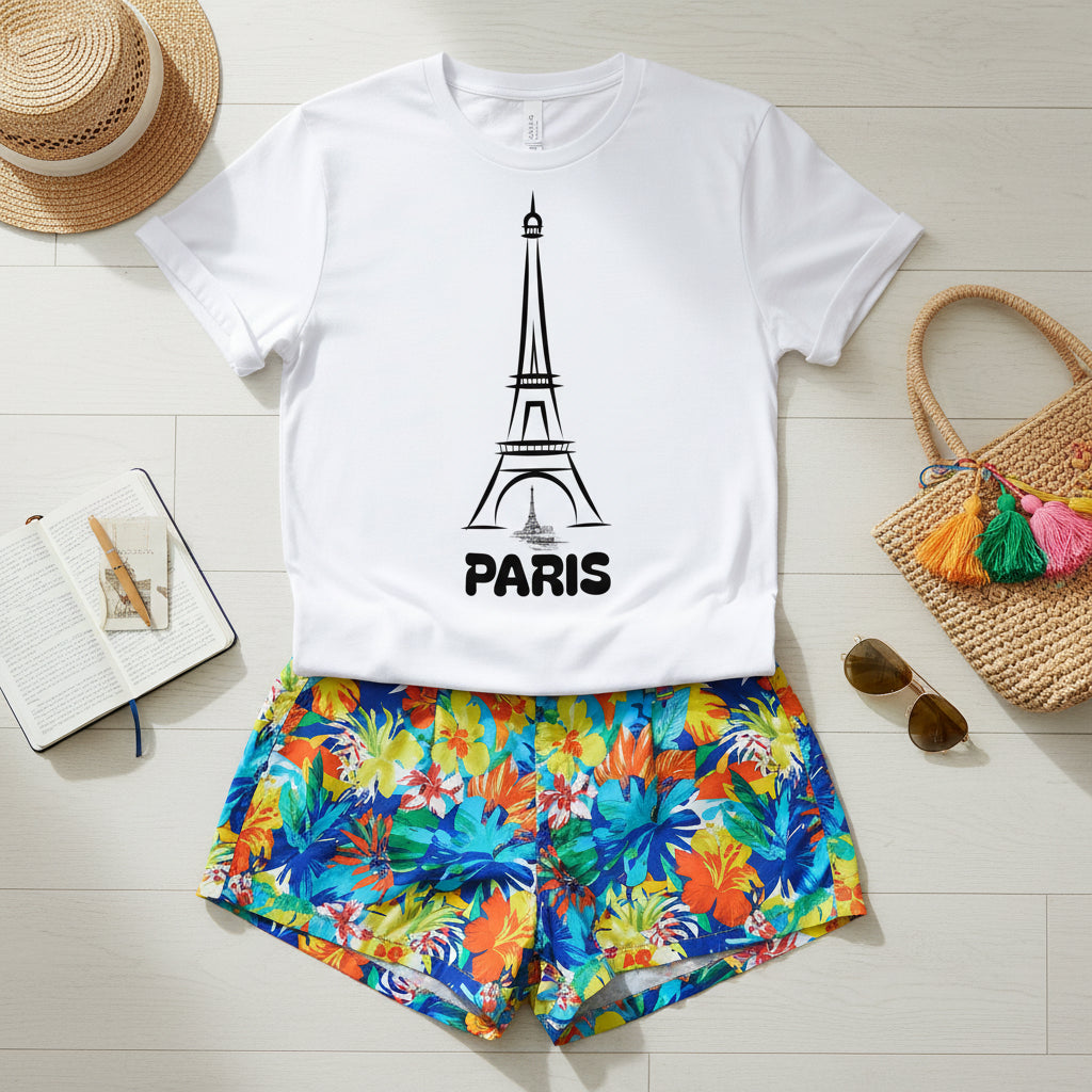 Paris-Unisex Cut & Sew Tee Printify