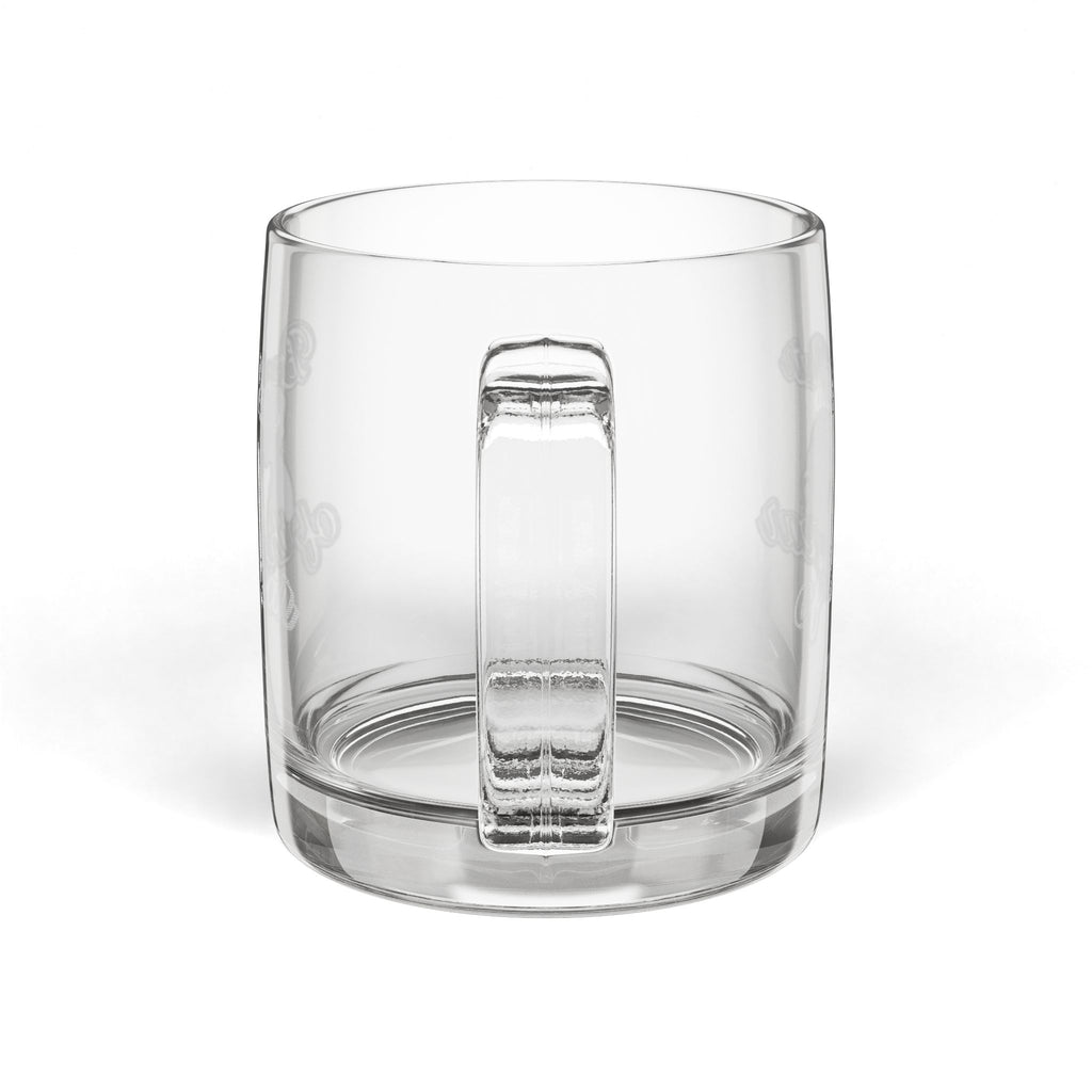 Engraved Glass Coffee Mug — Personalized 12.25oz Gift (Best Papa & Mama)