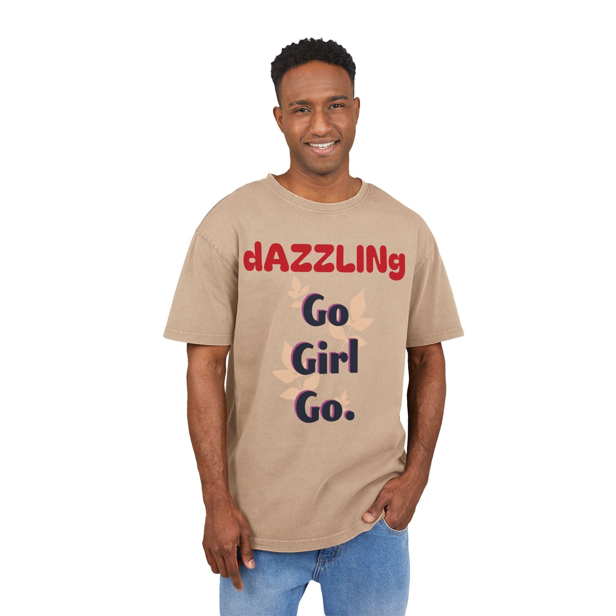 Oversize Tee - Dazzling 'Go Girl Go' Design