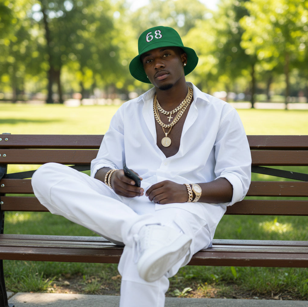 Stylish Bucket Hat with Bold 68 Design - Perfect for Summer Fun