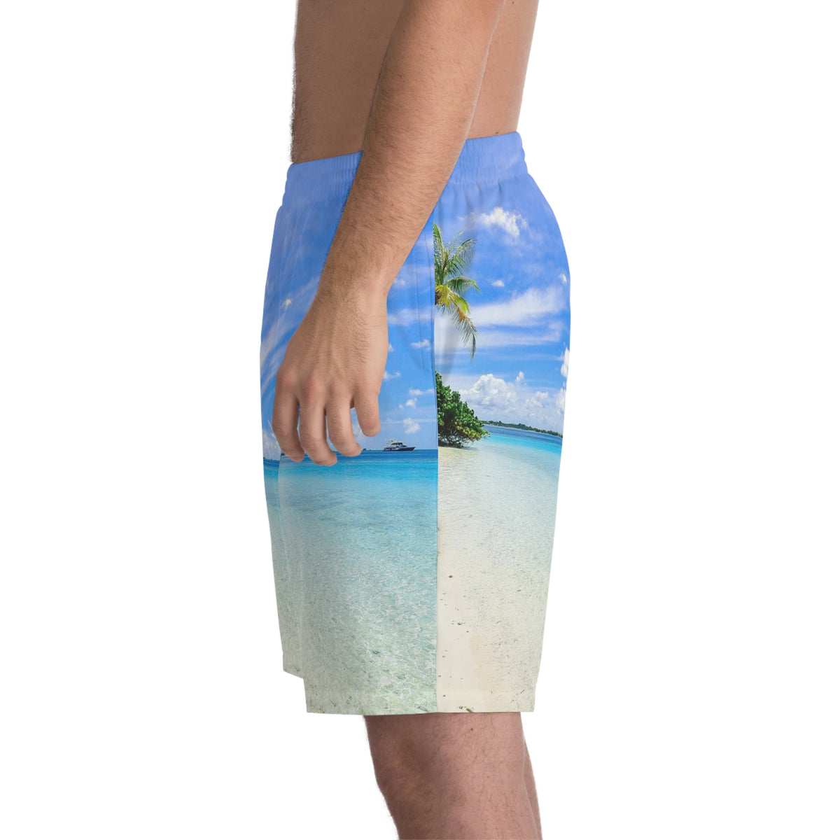 Men's Elastic Beach Shorts (AOP)
