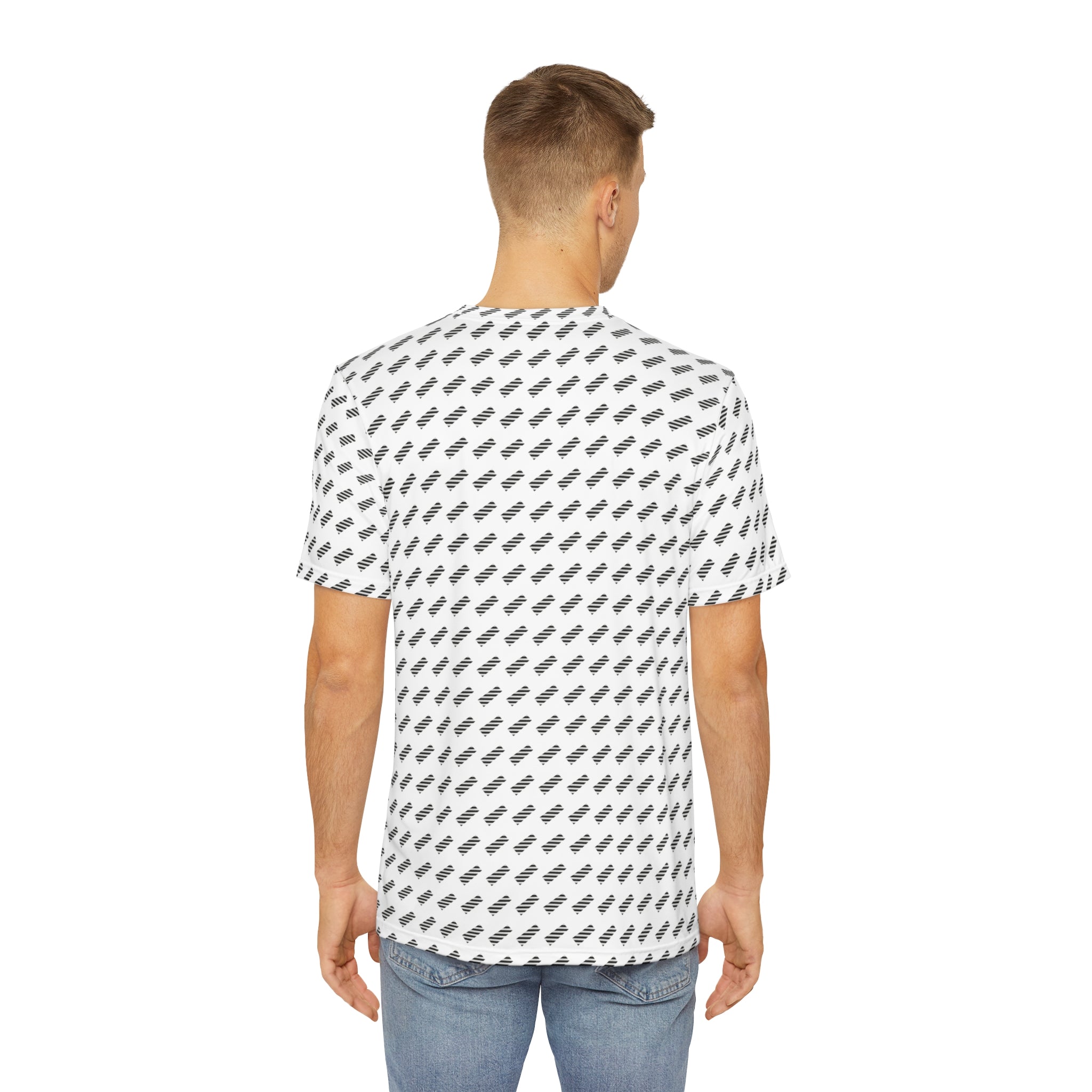 Men's Graphic Tie Tee, Unique Polyester Shirt Printify