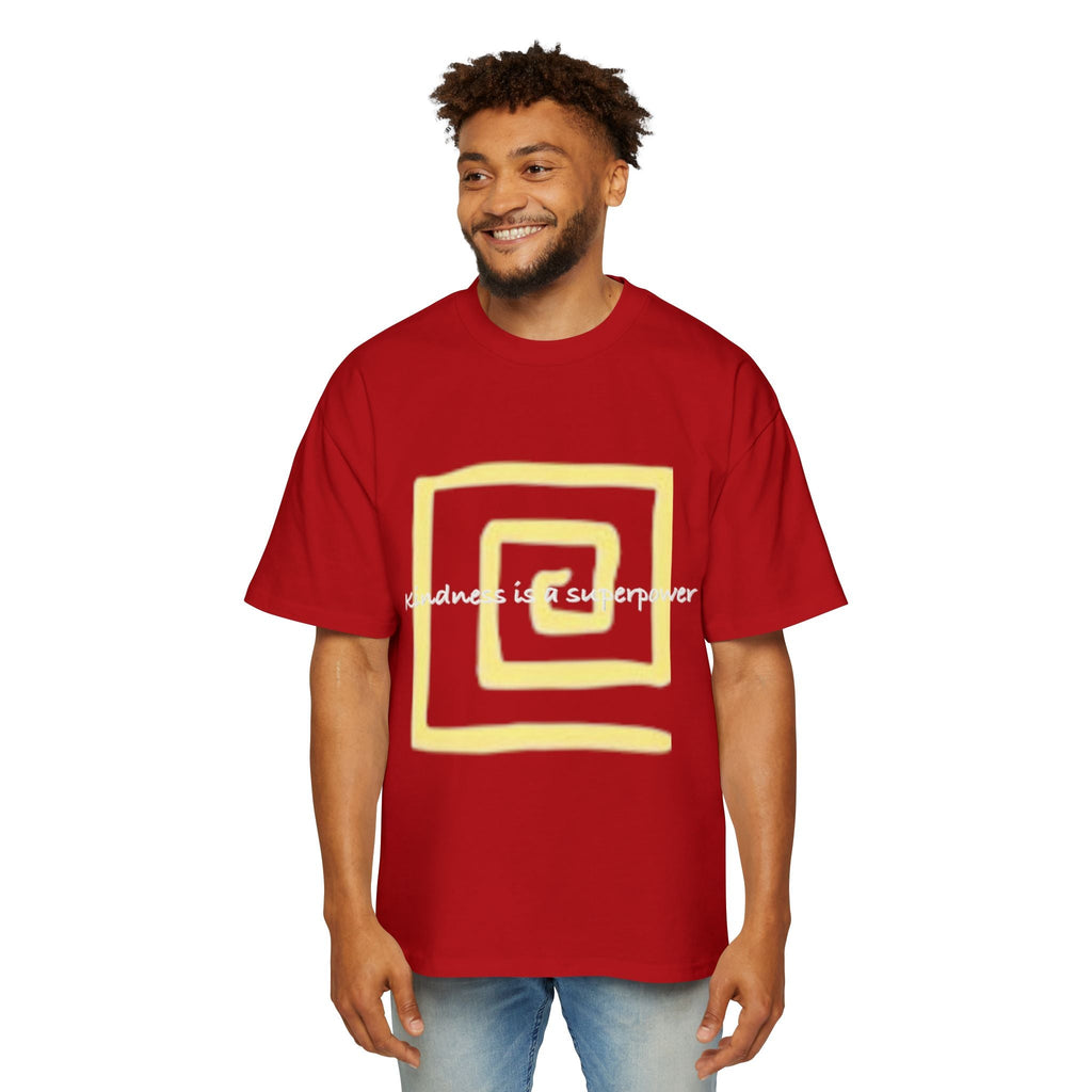 Oversized Tee - Kindness is a Super Power Graphic Design Shirt for Men Printify