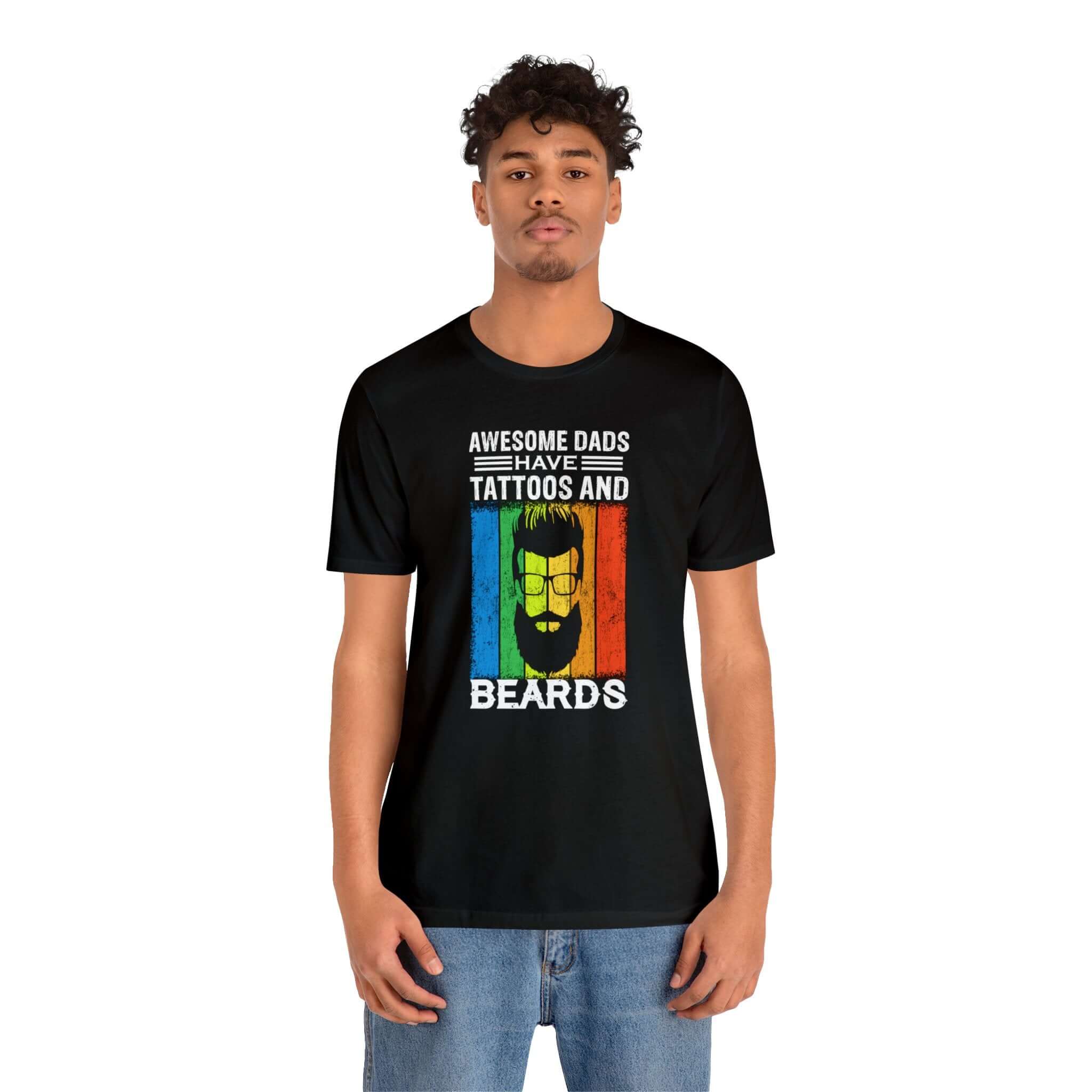 Awesome Dads Have Tattoos And Beards Unisex Tee - RC’nSONS