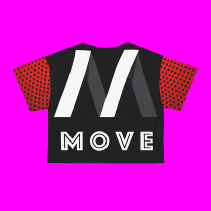 Move Crop Tee - Stylish Casual Top, Workout Shirt, Gift for Fitness Enthusiasts, Summer Fashion, Trendy Activewear Printify
