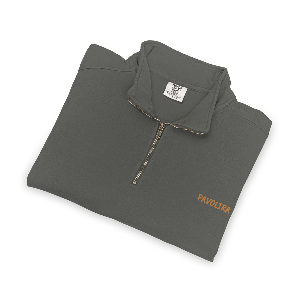 Quarter-Zip Sweatshirt — 'Pavolira' Minimal Logo Pullover