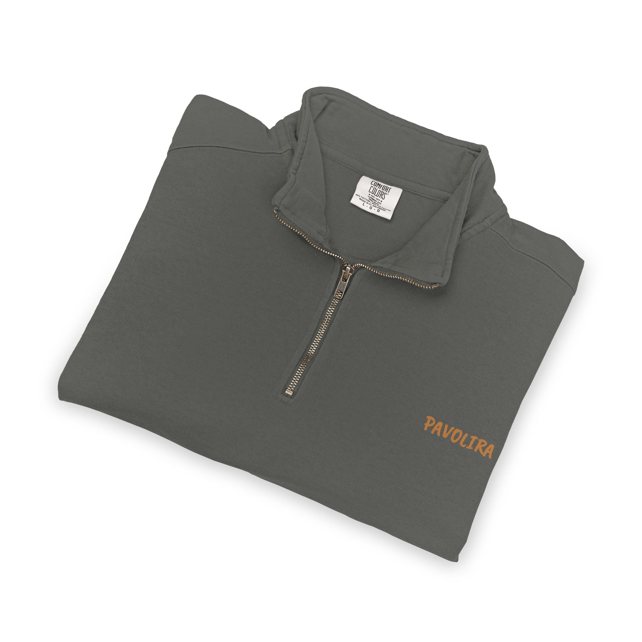 Quarter-Zip Sweatshirt — 'Pavolira' Minimal Logo Pullover