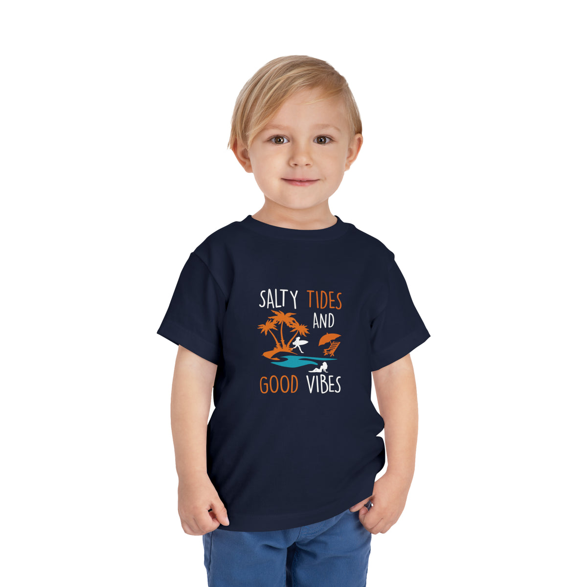 Salty Tides And Good Vibes Toddler Tee