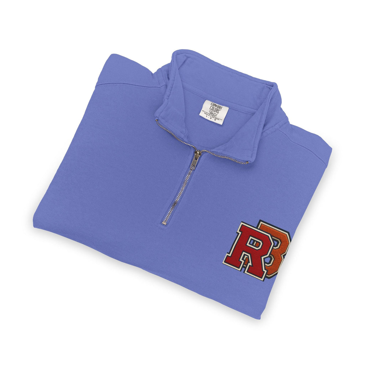 Quarter-Zip Sweatshirt — Retro 'RB' Varsity Logo Pullover Printify