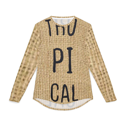 Men's UV Protection Long Sleeve Shirt - Tropical Design for Beach Lovers