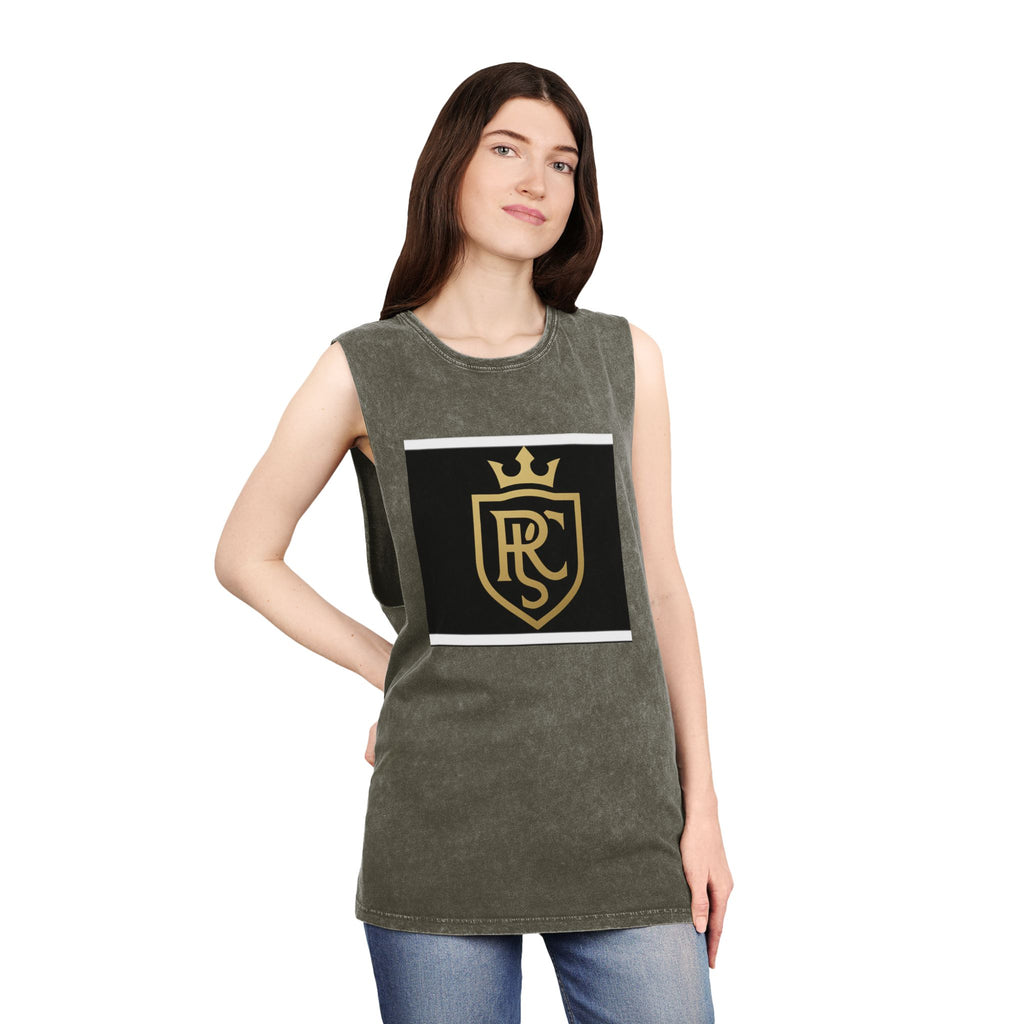 Stylish Unisex Stonewash Tank Top-Casual