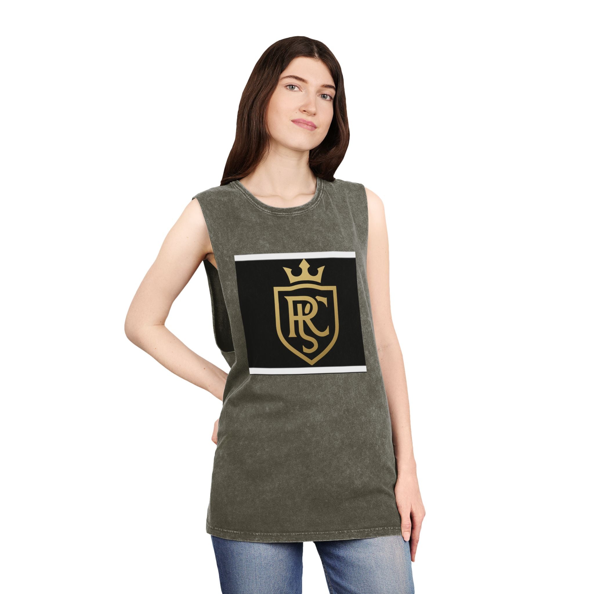Stylish Unisex Stonewash Tank Top-Casual