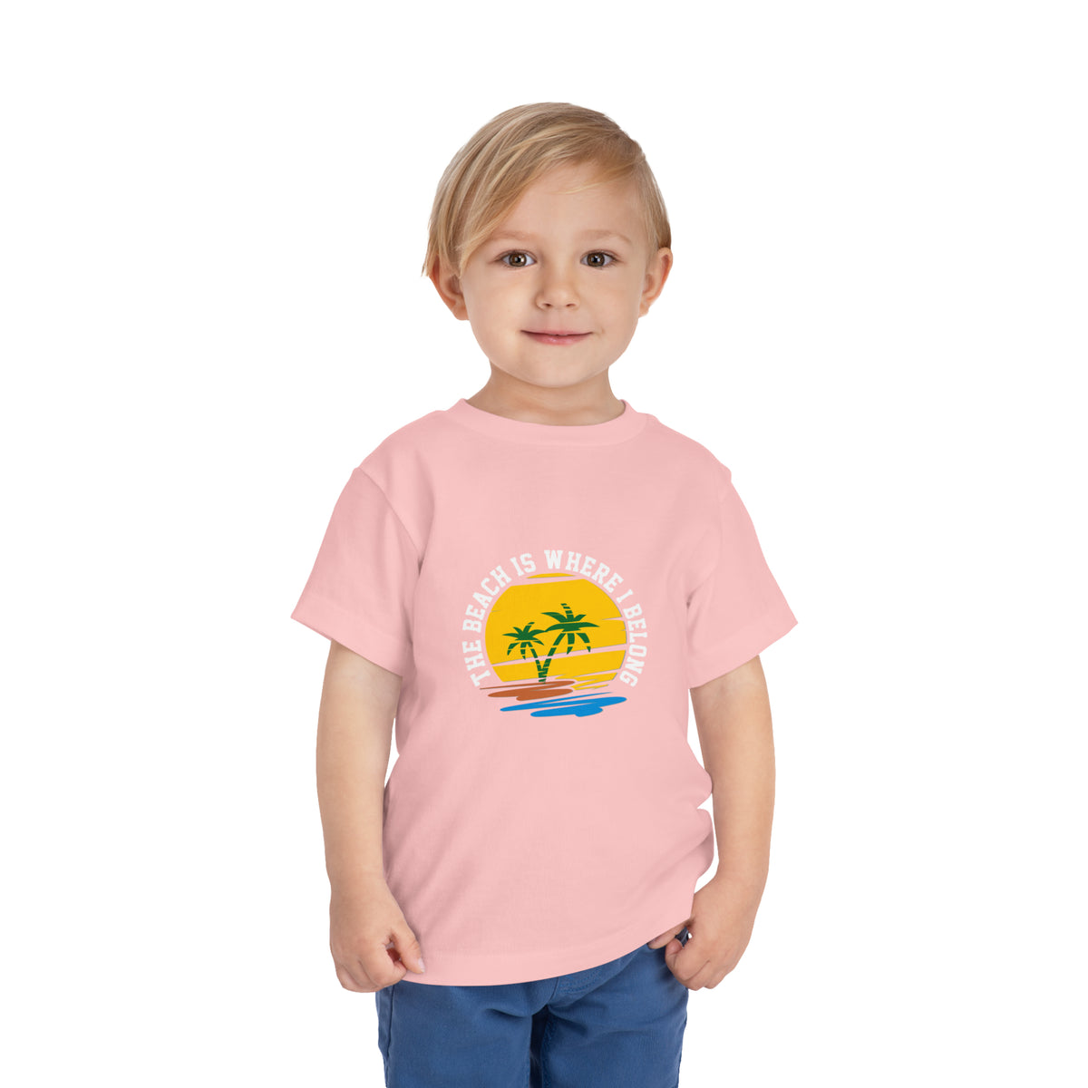La plage est là où j’appartiens T-shirt pour tout-petits 