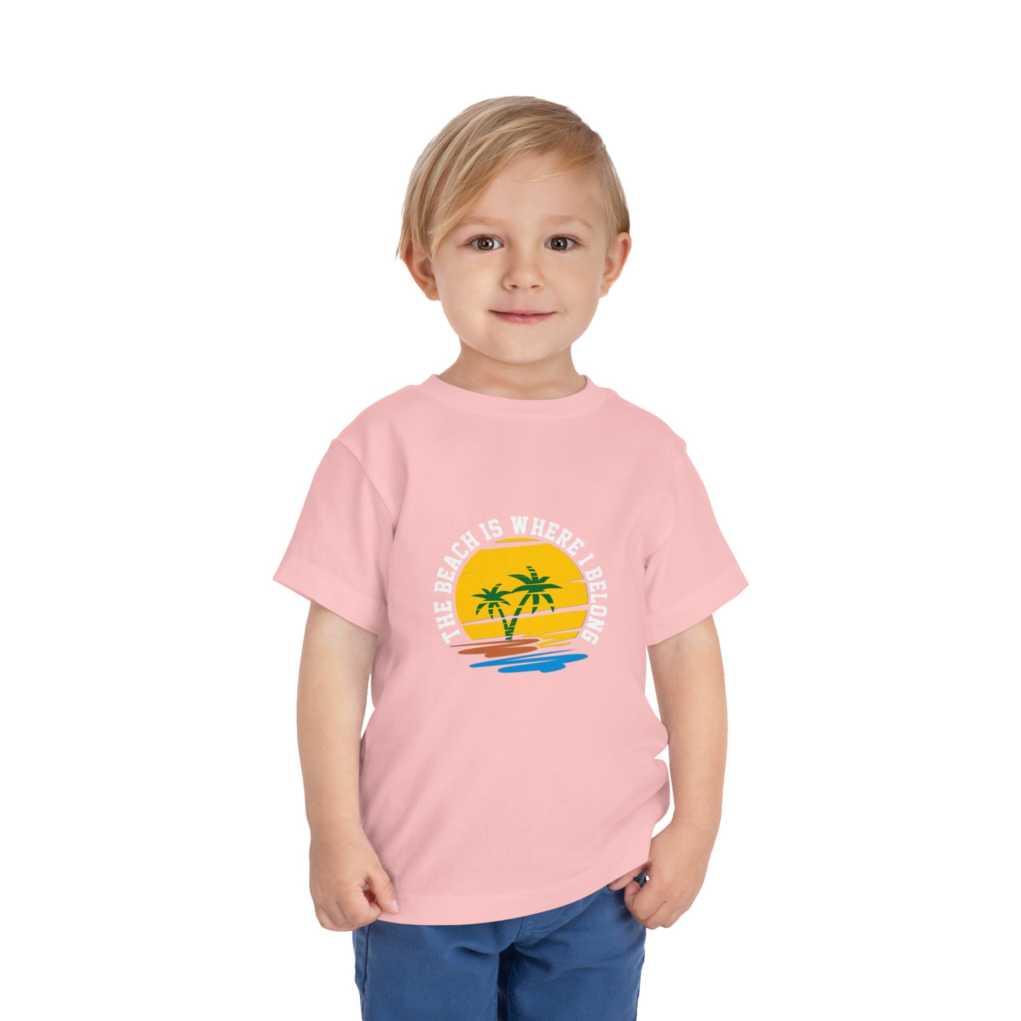 La plage est là où j’appartiens T-shirt pour tout-petits 