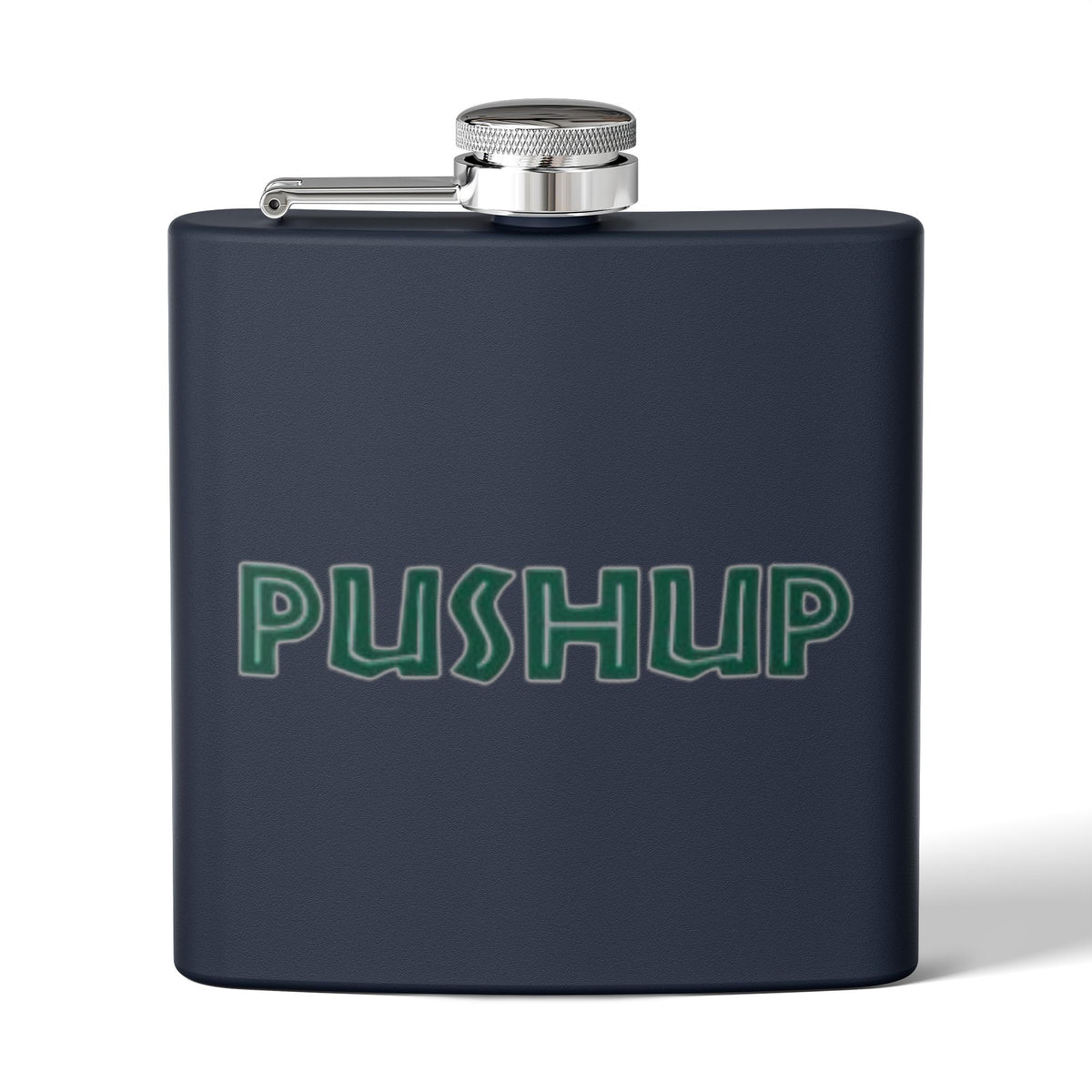 Personalized 6oz Stainless Steel Flask - Pushup Design