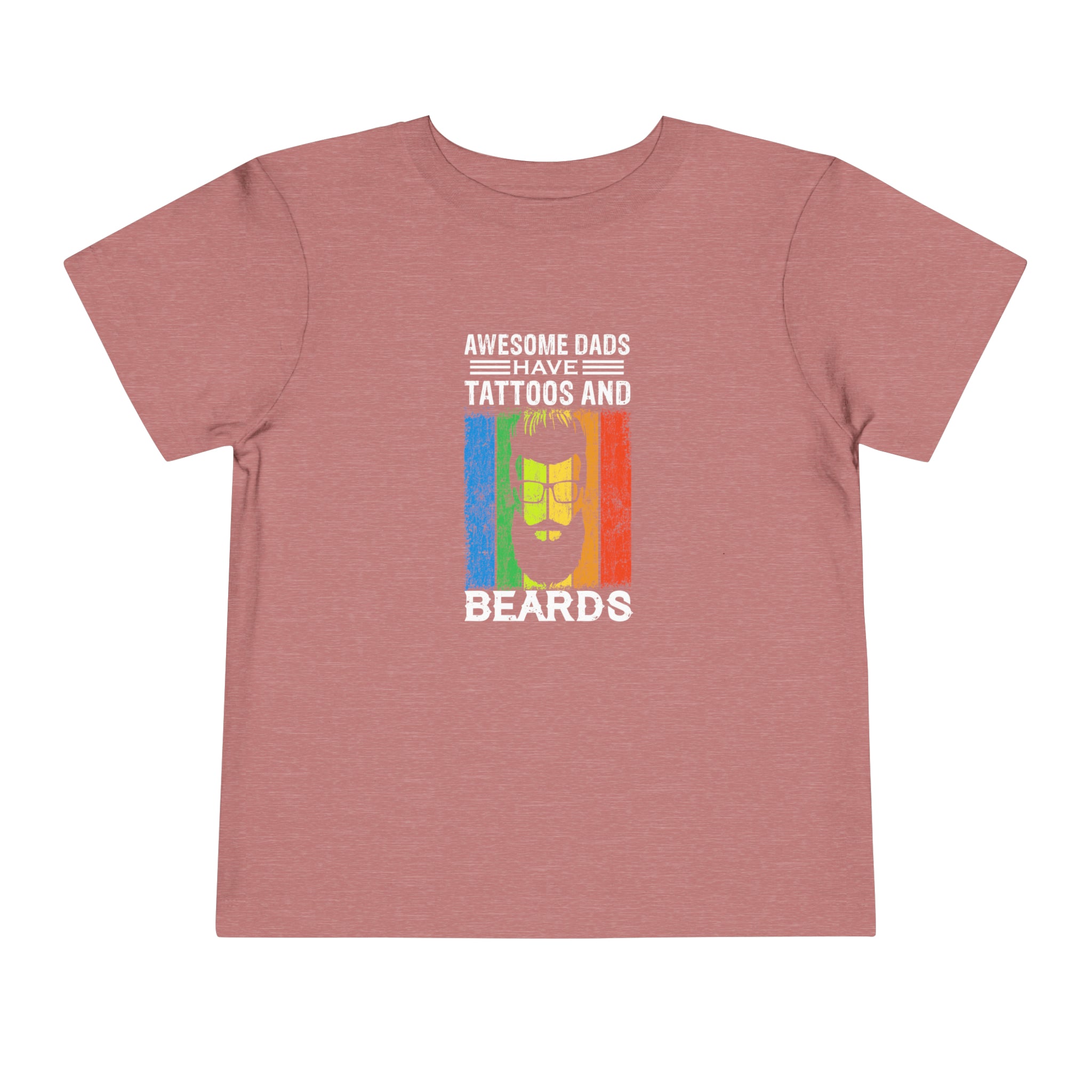 T-shirt pour tout-petits Les papas géniaux ont des tatouages ​​et des barbes 