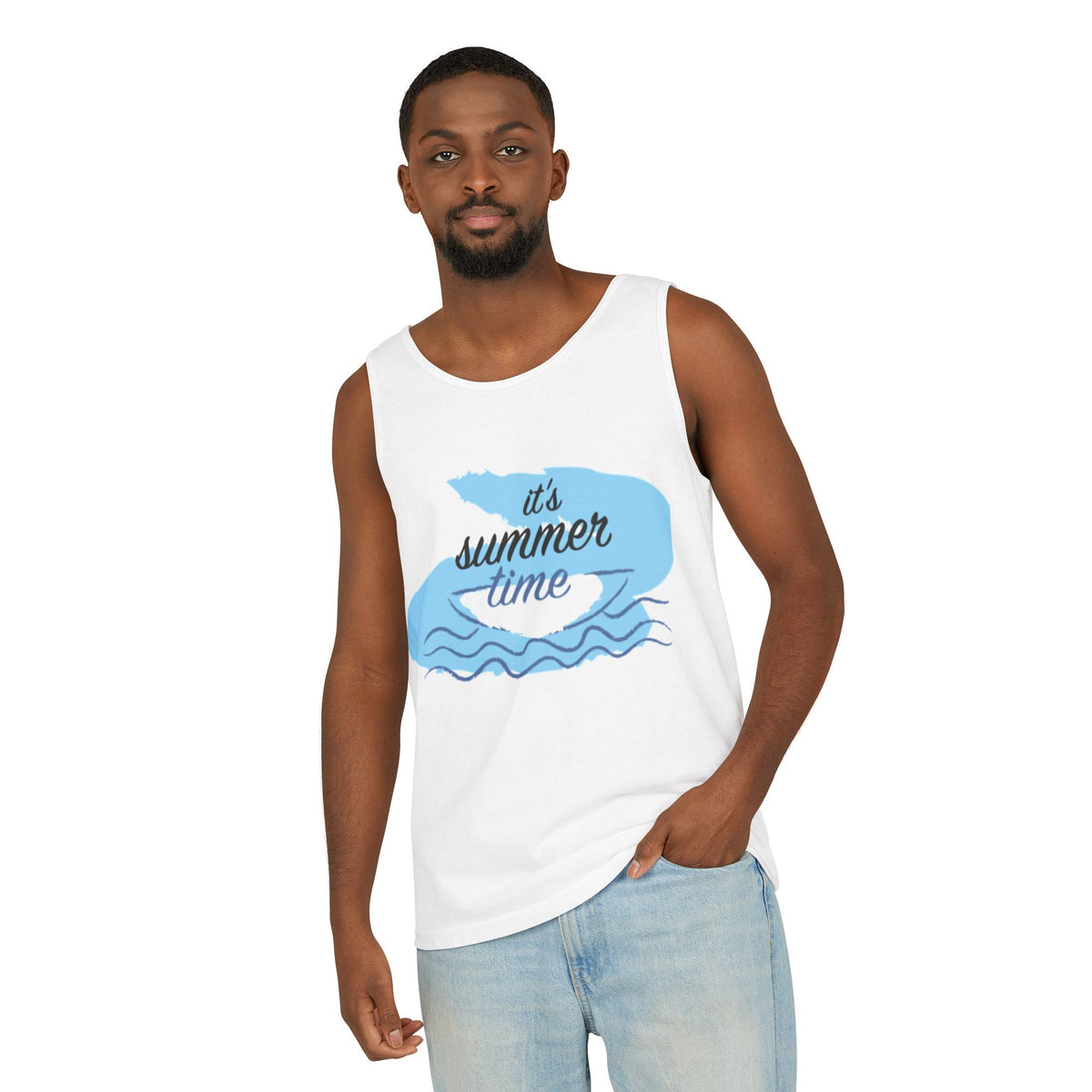 Unisex Summer Time Tank Top - Relaxed Fit Beachwear