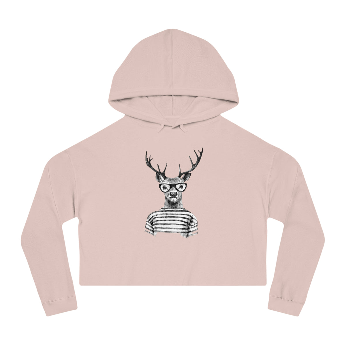 Rain Deer Cropped Hooded Sweatshirt