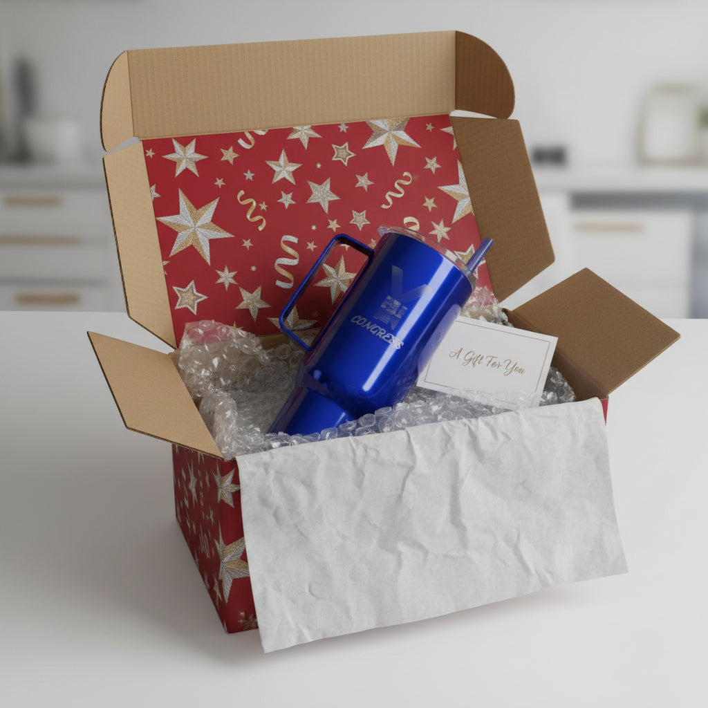 Tumbler - For Congress Engraving Design, 40oz Insulated with Lid Printify