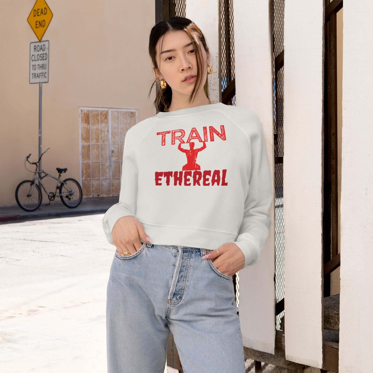 Cropped Pullover - Train Ethereal Design