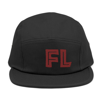 Stylish 5 Panel Cap with FL Embroidery, Casual Hat for Outdoor Adventures, Trendy Gift for Fashion Lovers, Summer Accessory, Unisex Headwear