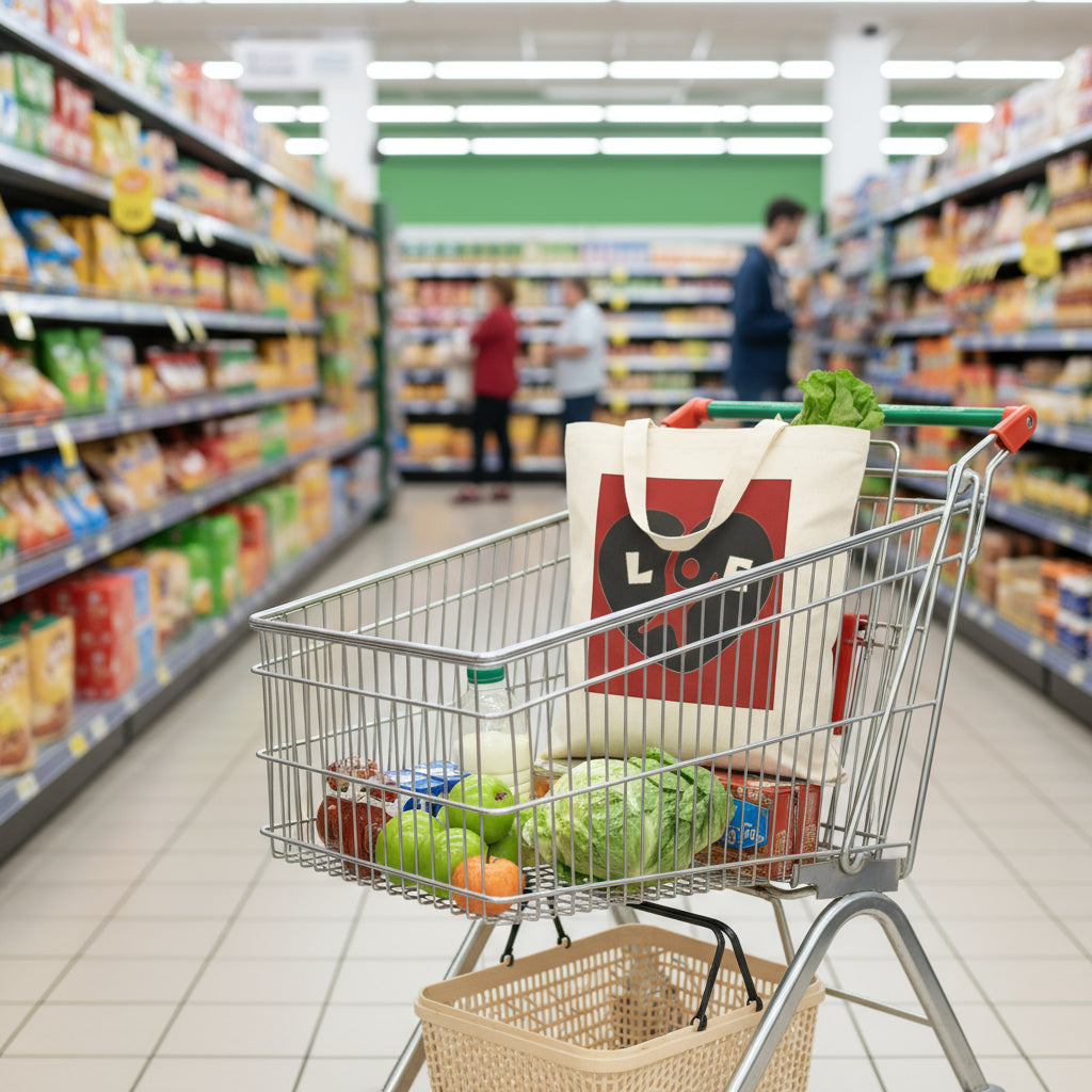 Canvas Tote Bag - Grocery Bag Design Printify