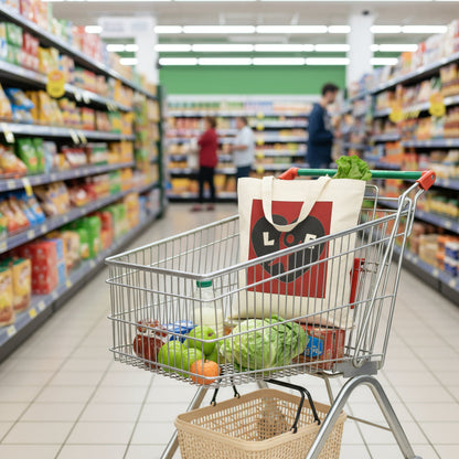 Canvas Tote Bag - Grocery Bag Design Printify