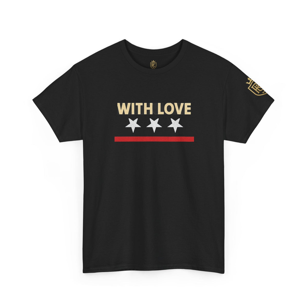 Stylish Unisex Heavy Cotton Tee - 'With Love' Statement Shirt, Casual Wear, Gift for Her, Gift for Him, Everyday Comfort Printify